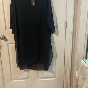 Chic Black Sheer Tunic by [Brand]